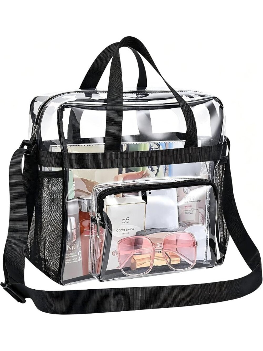 Clear Stadium Tote Bag - 12x5.5x12 Inches, Travel-Friendly, Perfect for Events